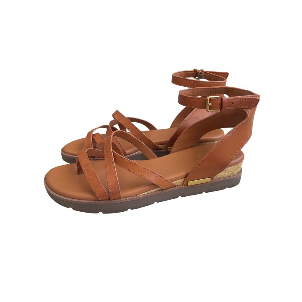 Franco Sarto Women's 9M Dazzle Leather Gladiator Festival Boho Sandal